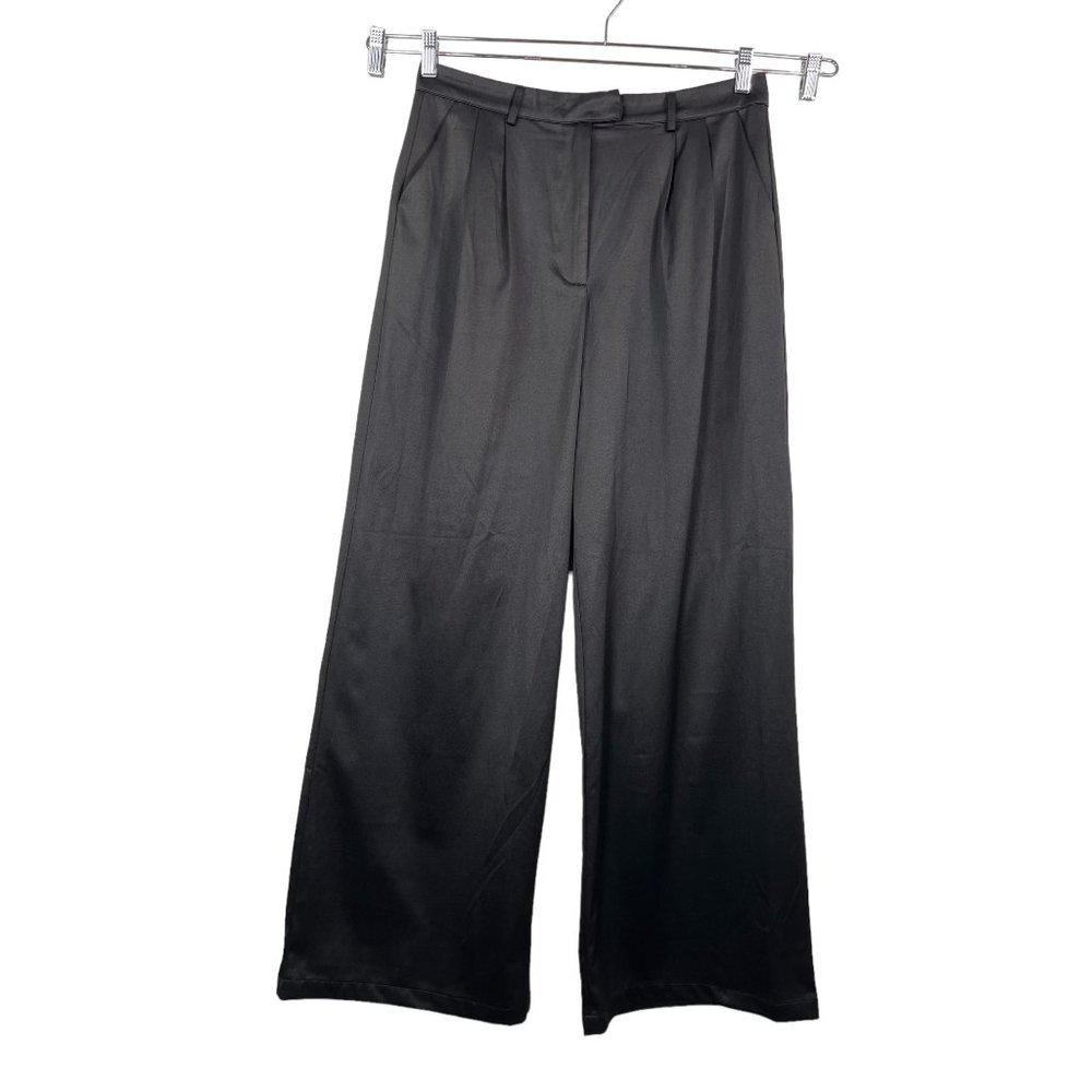 Princess Polly Super wide 90s high waist satin pants sz 12